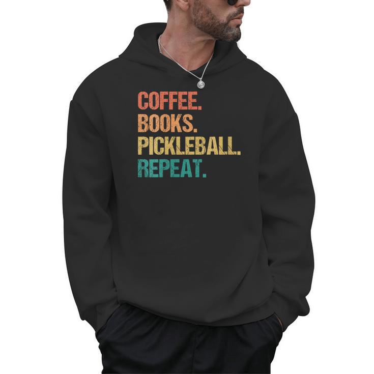 Coffee Books Pickleball Reading Lovers Bookworm Men Hoodie