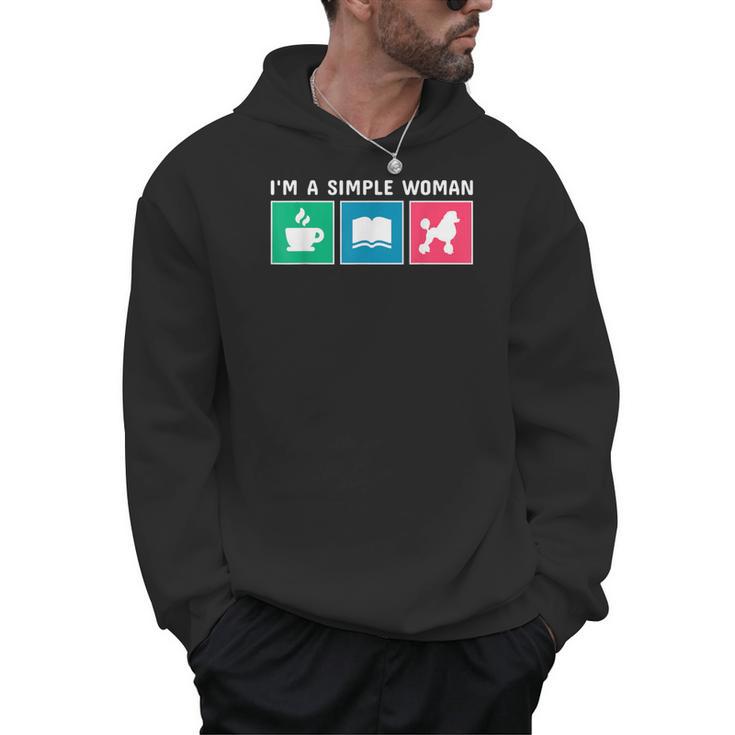 Coffee Books And Poodle Dog Men Women Kids Men Hoodie