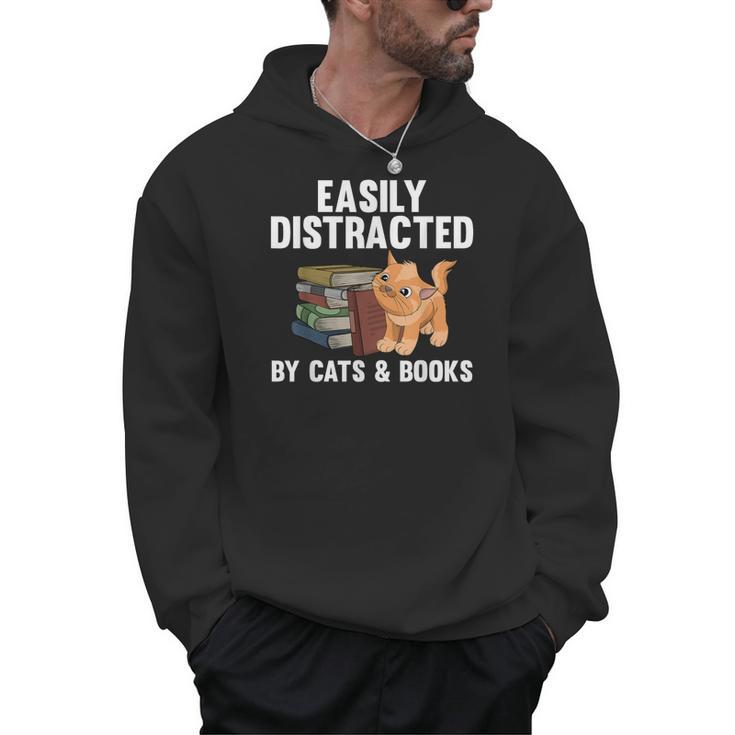 Cool Book Reader For Men Women Book Lover Bookworm Cat Book Men Hoodie