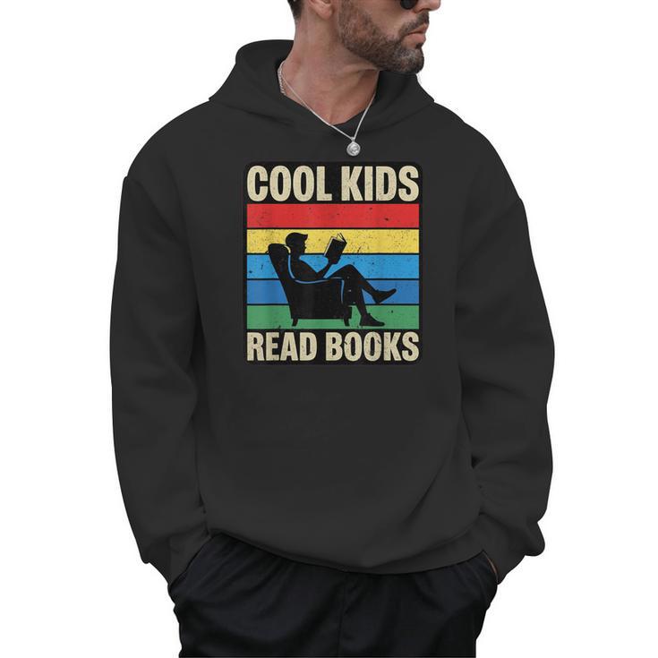 Cool Kids Read Books Retro Reading Vintage Men Hoodie