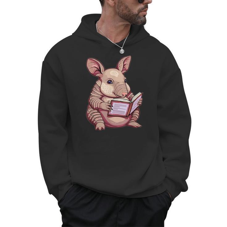 Cute Armadillo With Book I Armadillo Men Hoodie