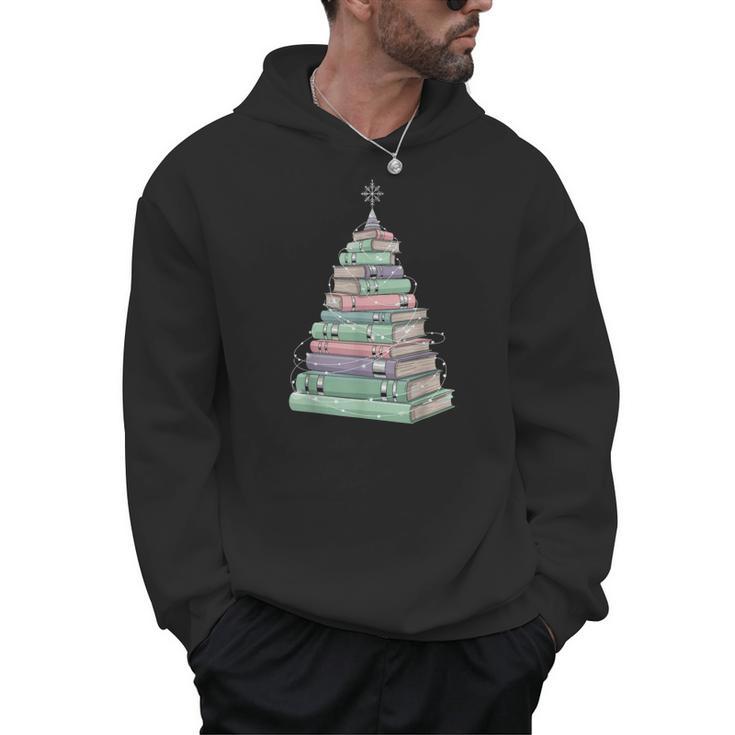 Cute Bookmas Christmas Book Tree Book Lover Teacher Men Hoodie
