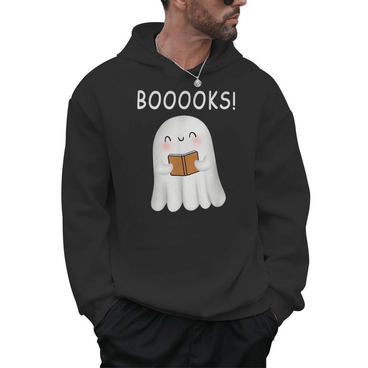 Cute Ghost Book Reading Halloween Teacher Booooks For Men Women Kids Men Hoodie