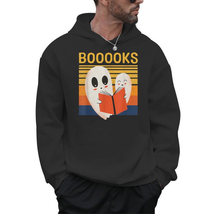Cute Ghost Book Reading Halloween Teacher Puns Booooks For Men Women Kids Men Hoodie