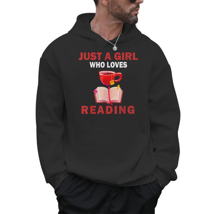 Cute Just A Girl Who Loves Reading Books Women And Girls Men Hoodie