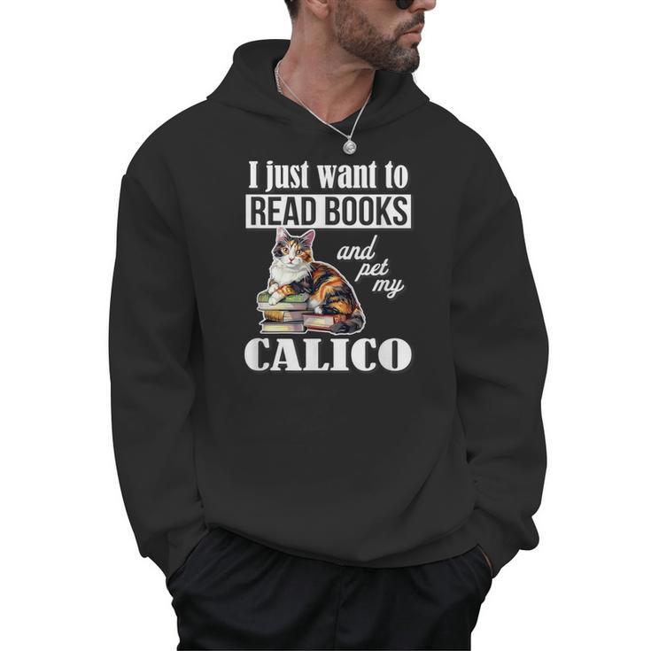 Cute Read Books Calico Cat Lover For Men Women Girls Kids Men Hoodie