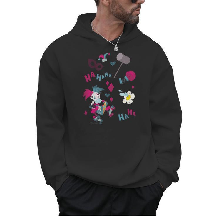 DC Comics Harley Quinn With Textbook Collage Men Hoodie