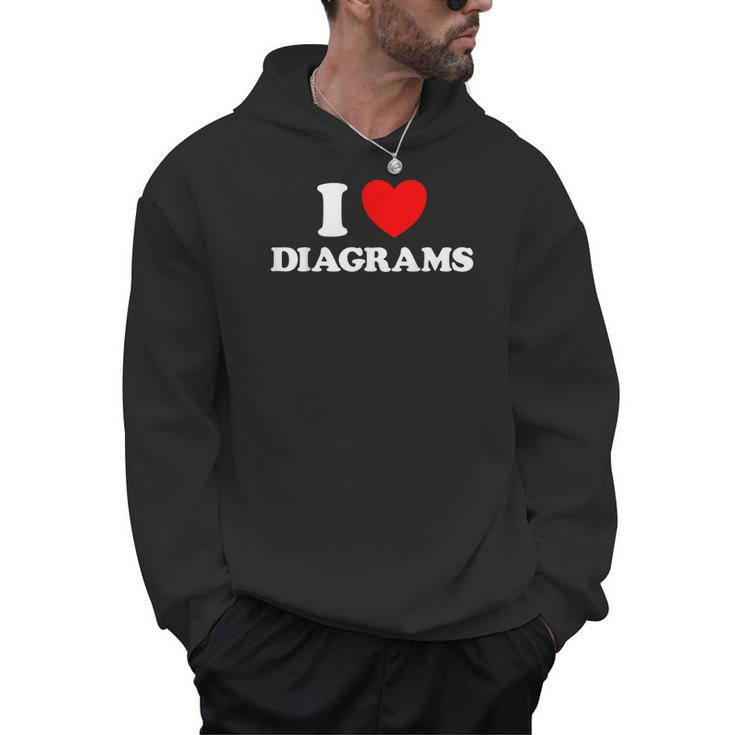 Diagram Heart Cute Schematic Plan Book Blueprint Fan Men Hoodie