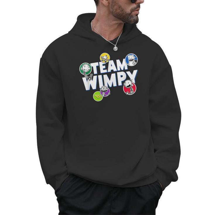 DOAWK Colorful Team Wimpy Sticker Collage Book Series Men Hoodie