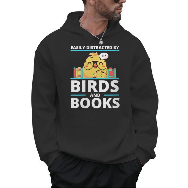 Easily Distracted By Birds And Books Men Hoodie
