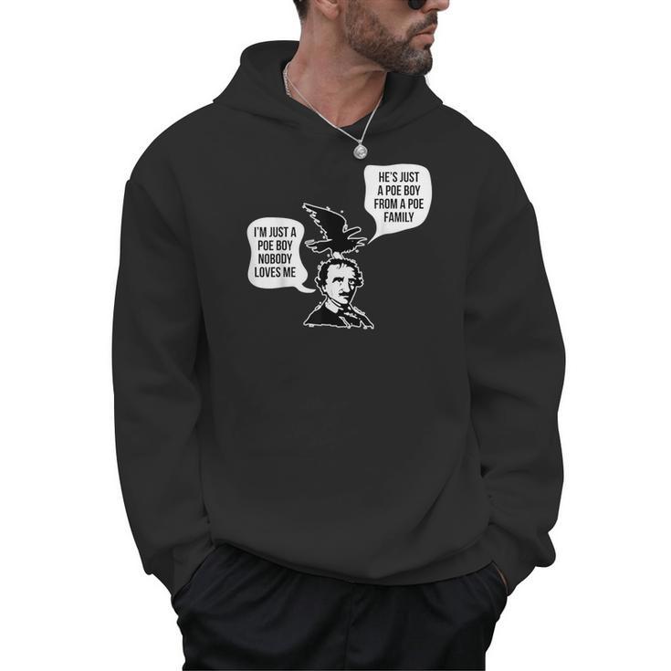 Edgar Allen Poe Raven Book Nerd Poet Literature Men Hoodie