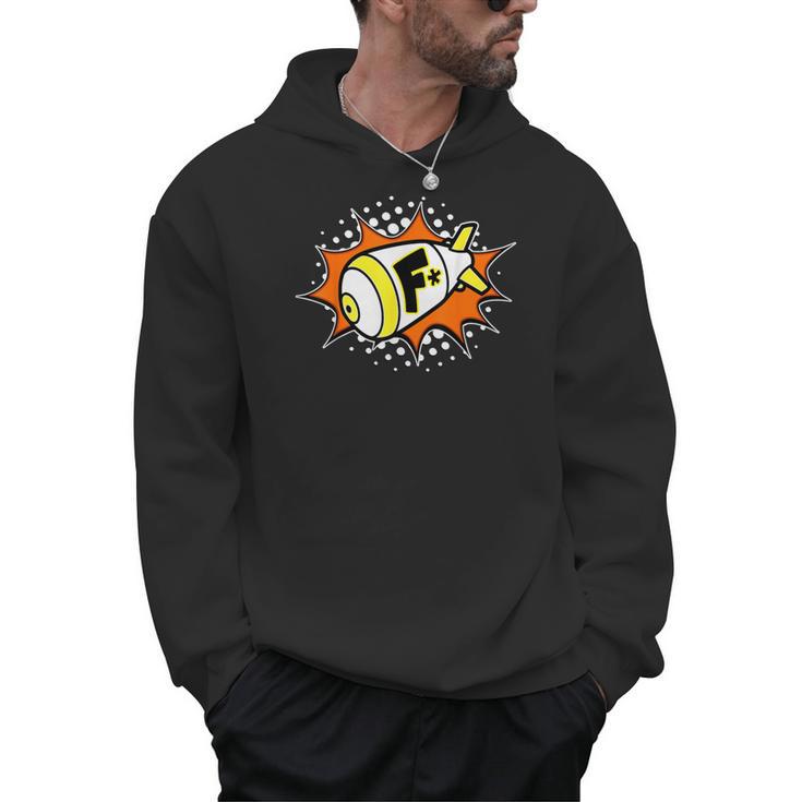F-Bomb Retro Action Word Comic Book Cartoon Pop Art Men Hoodie