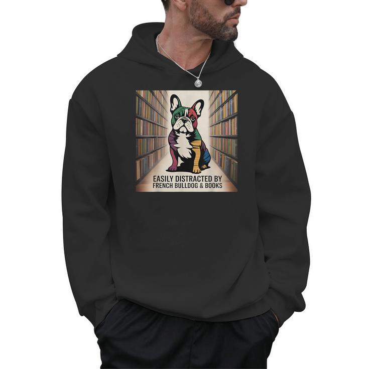 French Bulldog Dog Books Nerds Book Readers French Bulldog Men Hoodie