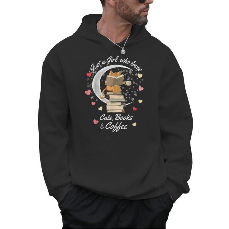 Only a Girl The Cat Books Men Hoodie