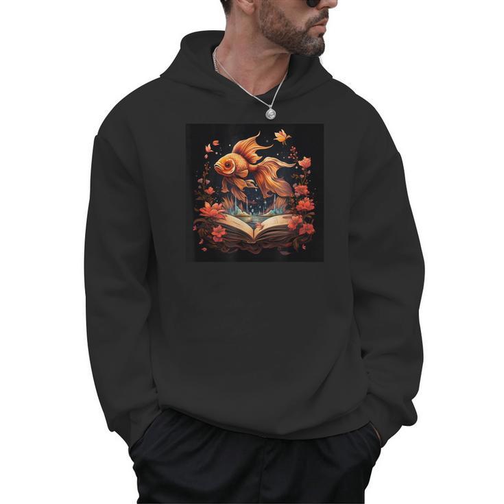 Goldfish Reading A Book Men Hoodie