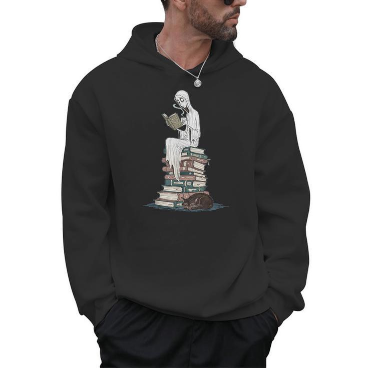 Gothic Librarian Halloween Books Tee For Teachers Men Hoodie