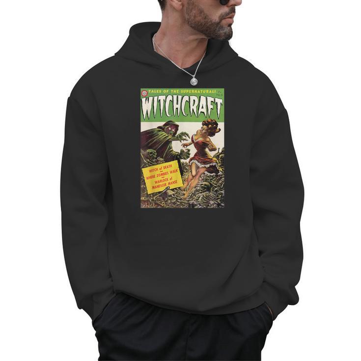 Halloween Horror Vintage Witch Zombie Comic Book Retro Scary Men Hoodie