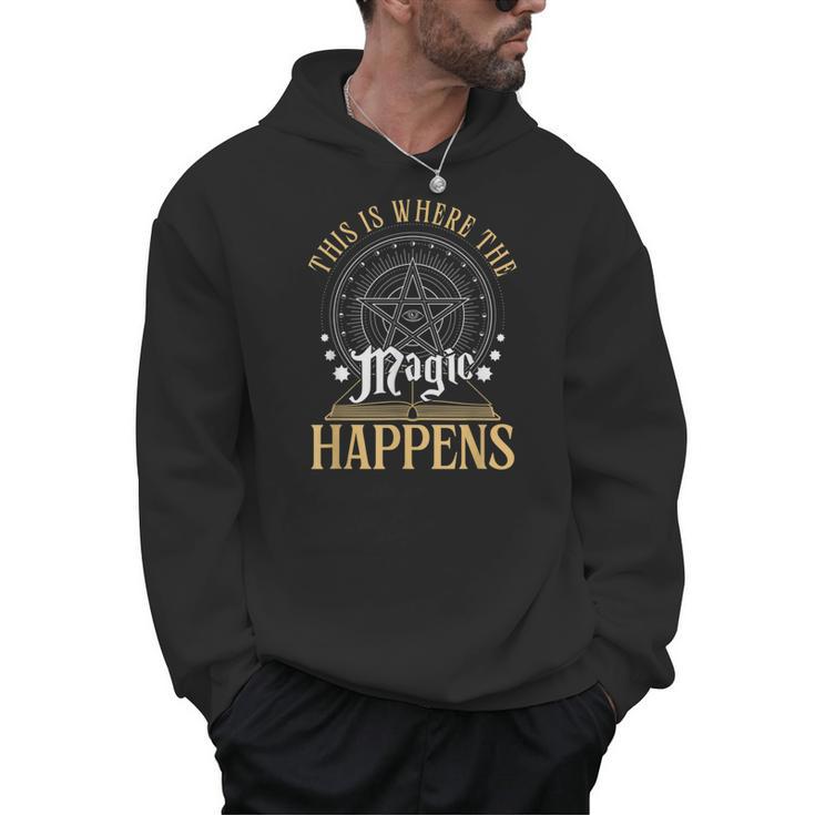 This Is Where Happens Magic Occult Mystic Book Men Hoodie