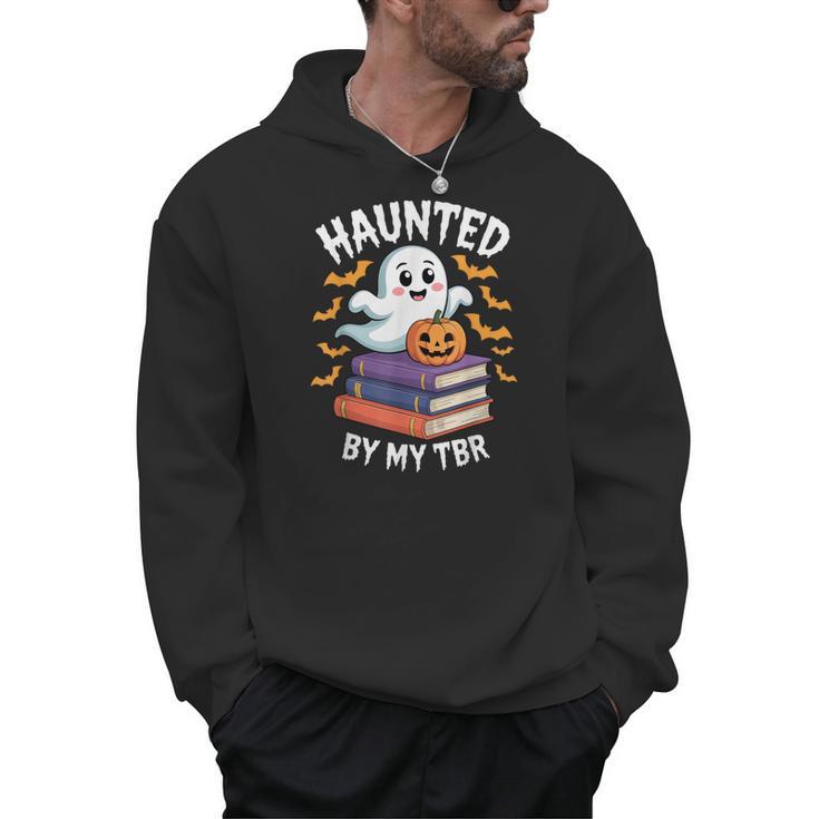 Haunted By My TBR Cute Ghost Reading Books Pumpkin Bookworms Men Hoodie