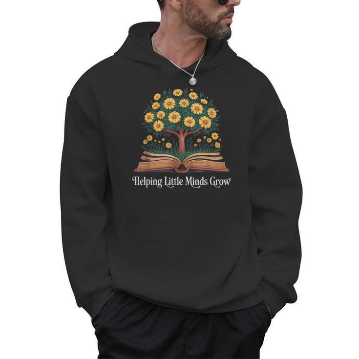 Helping Little Minds Grow Book Tree Education Men Hoodie