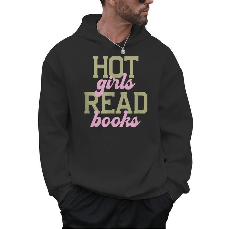 Hot Girls Read Books Retro Varsity Aesthetic Reading Men Hoodie