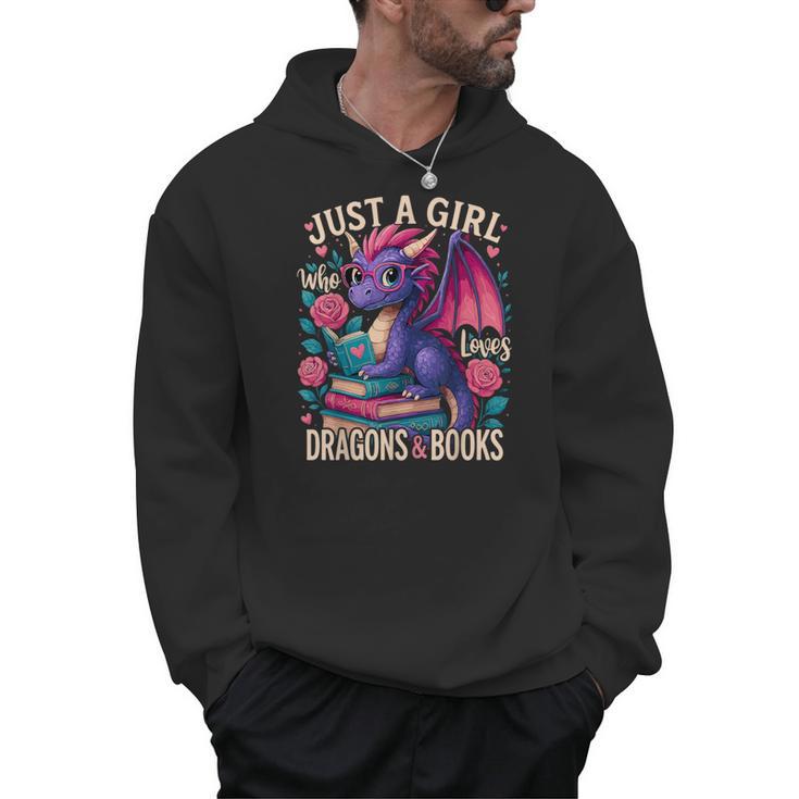 Just a Girl Who Loves Dragons And Books Dragon Men Hoodie