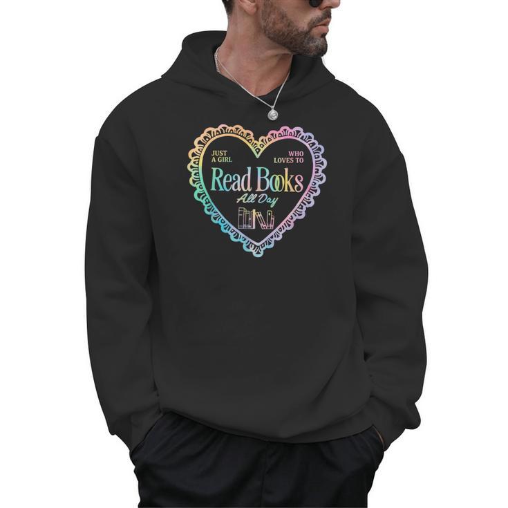 Just A Girl Who Loves To Read Books All Day Men Hoodie