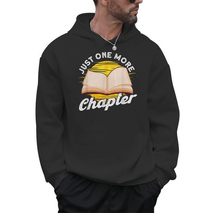 Just One More Chapter Book Reading Bookworm Men Hoodie