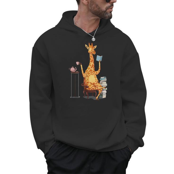 Kawaii Cute Giraffes Books And Tea Women's Men Hoodie