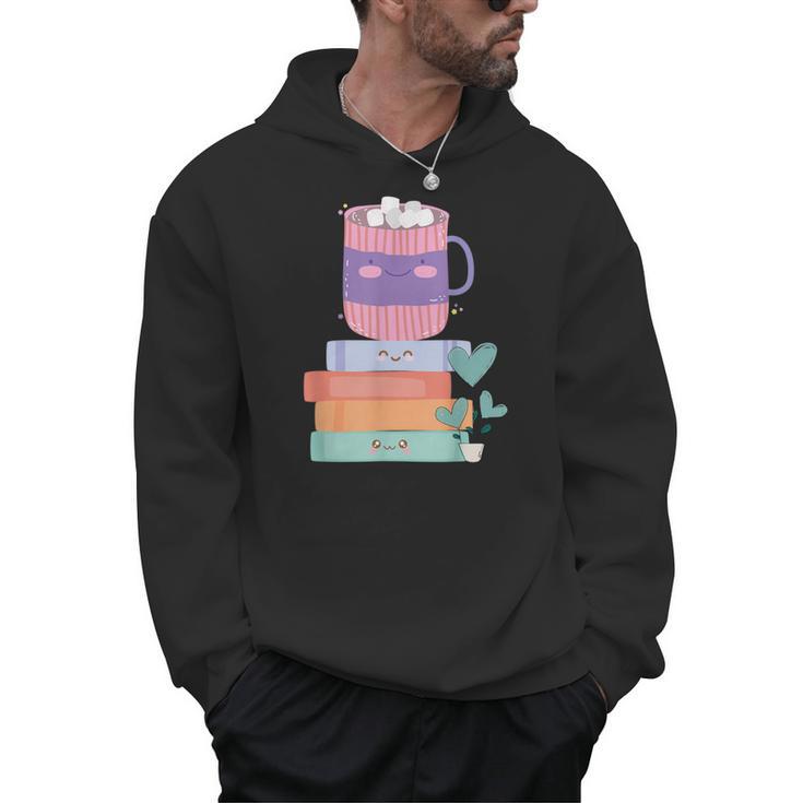 Kawaii Pastel Goth Cute Hot Chocolate Book Lover Anime Art Men Hoodie