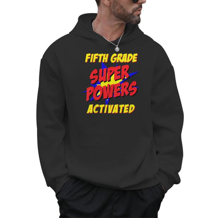 Kids Fifth Grade Superpower Superhero Comic Book First Day School Men Hoodie