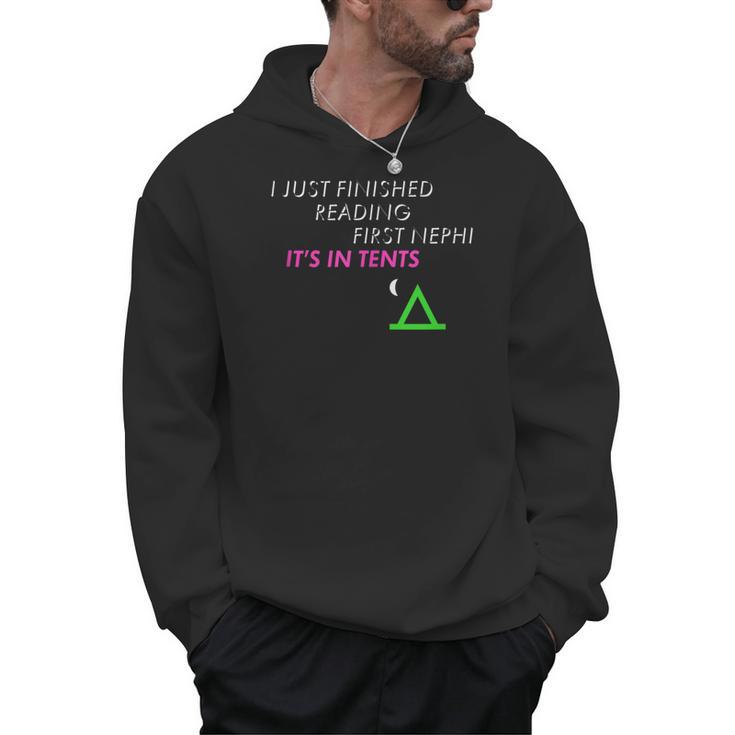 LDS 1st Nephi Pun Book Of Mormon Joke In Tents Men Hoodie
