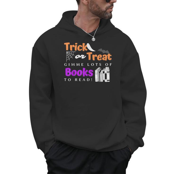Librarian Halloween Trick Or Treat Bat & Books Men Hoodie