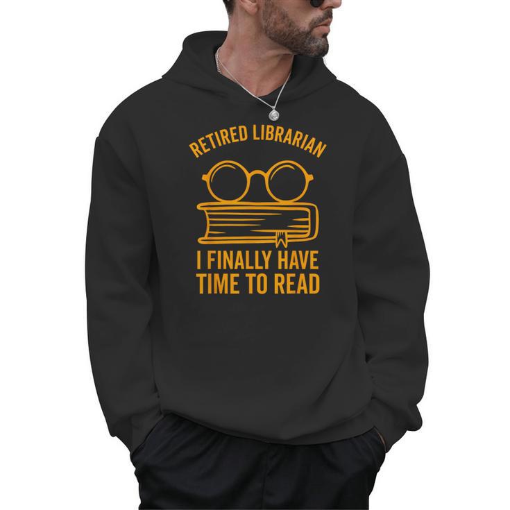 Librarian Retirement Library Books Lovers Men Hoodie