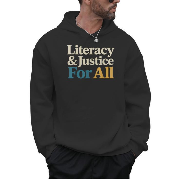 Literacy Justice For All Stop Book Banning Protect Librarian Men Hoodie