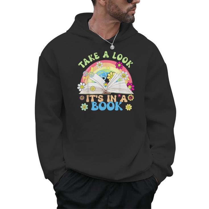 Take A Look Its In Book Books Lover Librarian Bookworm Men Hoodie