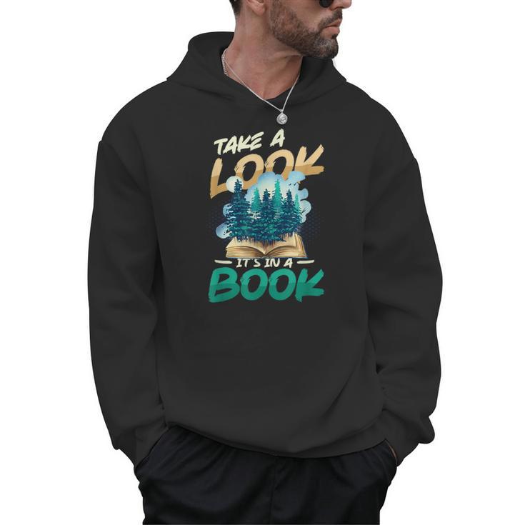 Take A Look It´s In A Book Reading Lover Men Hoodie