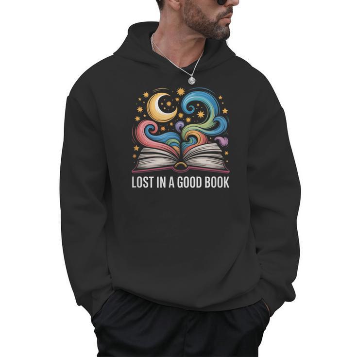 Lost In A Good Book Moon And Stars Fantasy BookTok Men Hoodie