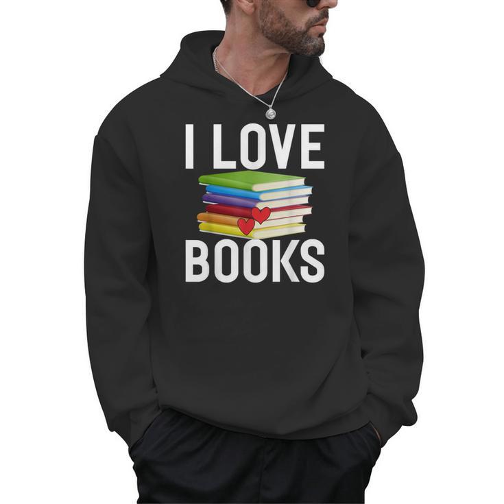 I Love Books Librarian Men Hoodie