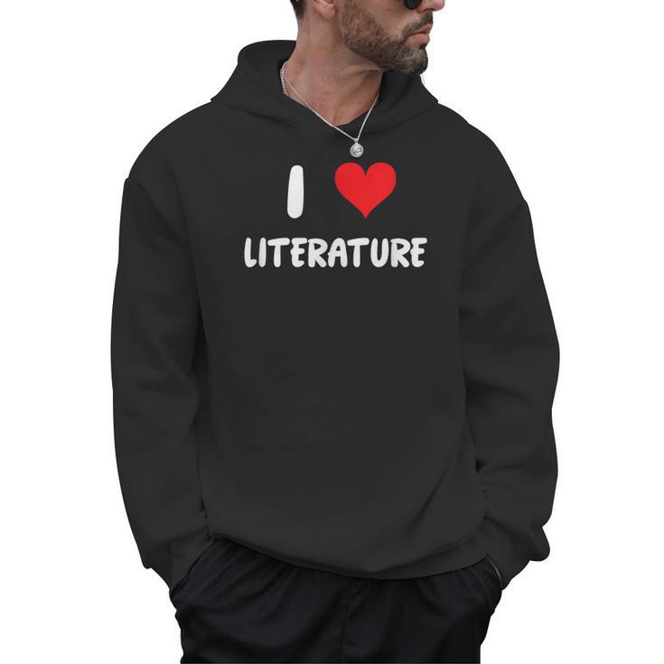 I Love Literature Heart Books Writing Reading Read Write Men Hoodie