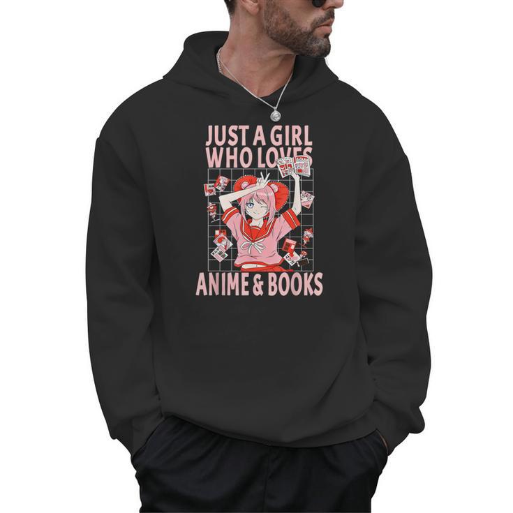 Manga Anime Stuff Just A Girl Who Loves Anime And Books Men Hoodie