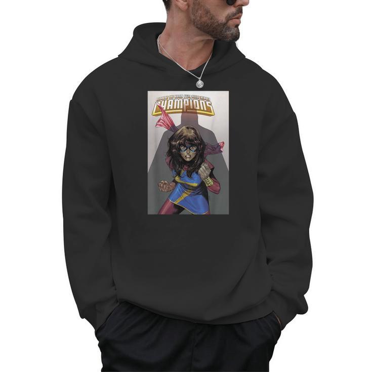 Marvel Comixology Champions Ms Marvel Comic Book Cover Men Hoodie