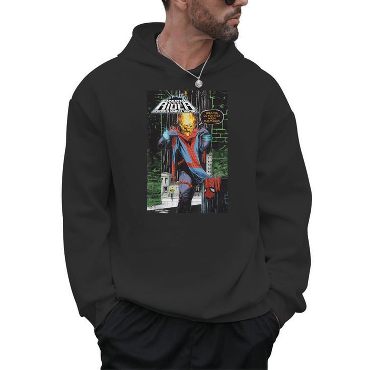 Marvel Ghost Rider Destroys Marvel History Comic Book Cover Men Hoodie