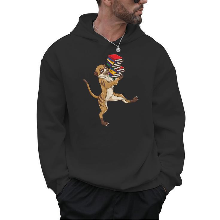 Meerkat Reading Books Men Hoodie