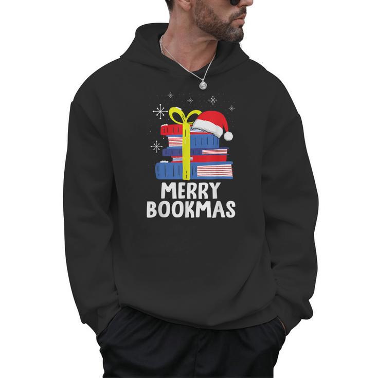 Merry Bookmas Christmas Bookworm Xmas Book Lover Reading Men Hoodie