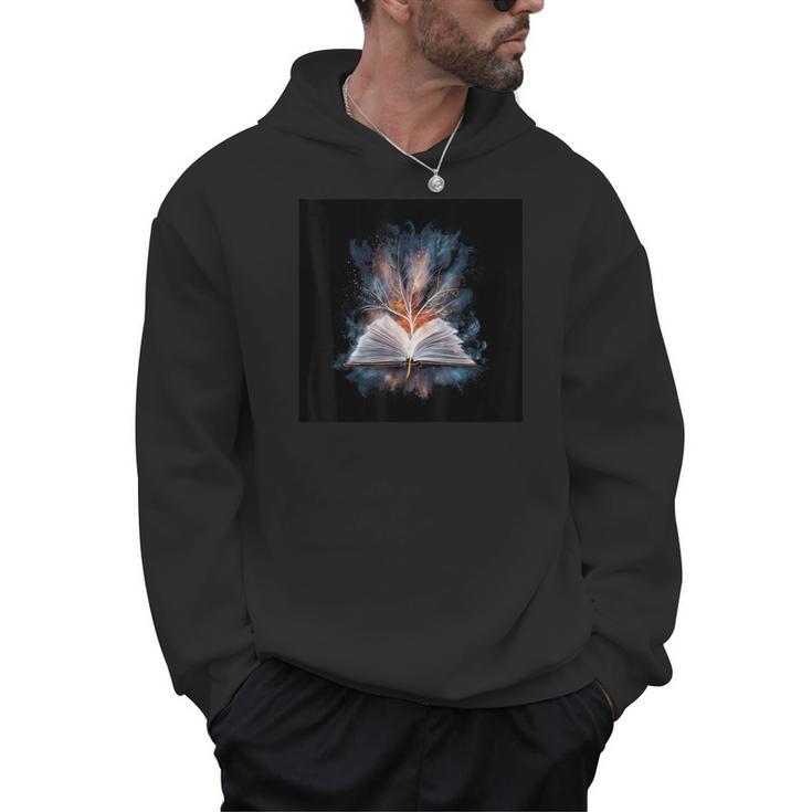 Motif With Magical Magic Book Men Hoodie