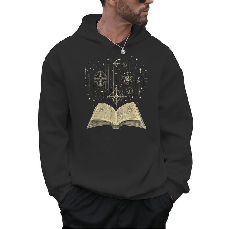Mystic Astral Lunar Celestial Witch Spell Book Men Hoodie