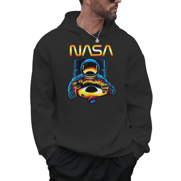 NASA Astronaut In Space Hole Comic Book Style Geek Men Hoodie