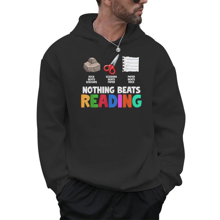 Nothing Beats Reading Rock Paper Scissors For Book Lover Men Hoodie