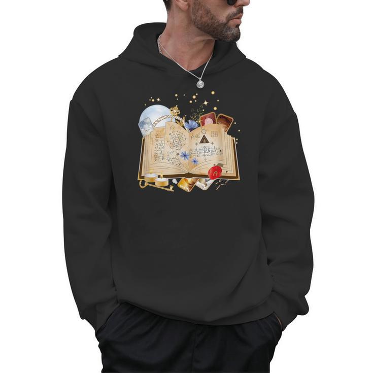 Old Book With Spells And Magical Accessories Men Hoodie